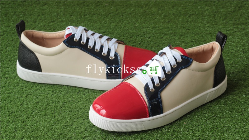 Christian louboutin Low Top Sneaker Red Cream Black